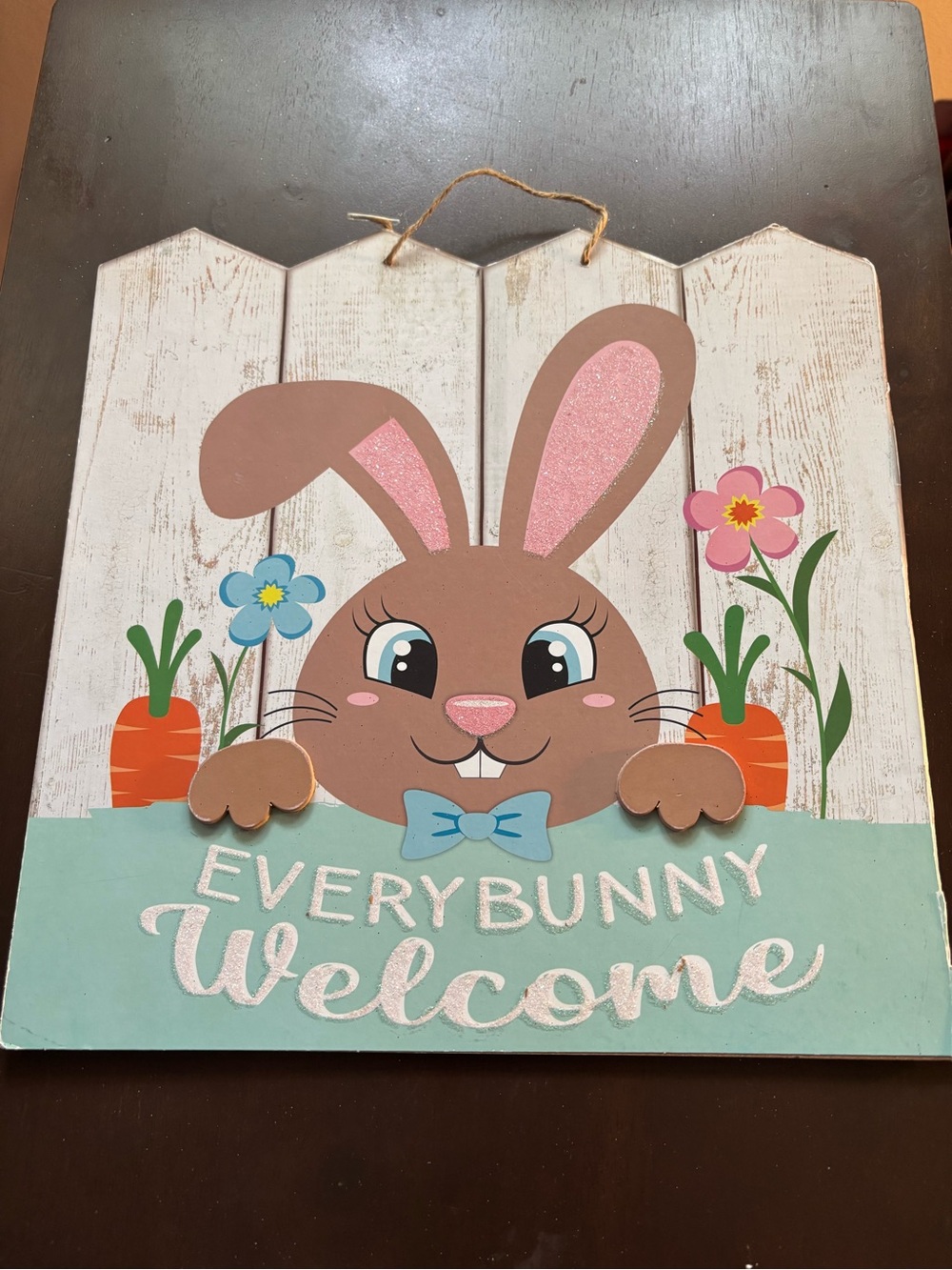 Easter Bunny “Everybunny Welcome” 
Hanging Decor – Spring Door & Wall Sign